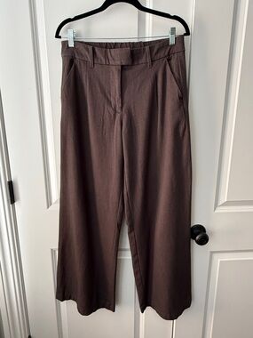 American Eagle Outfitters Brown Wide-Leg Trousers 6 Regular